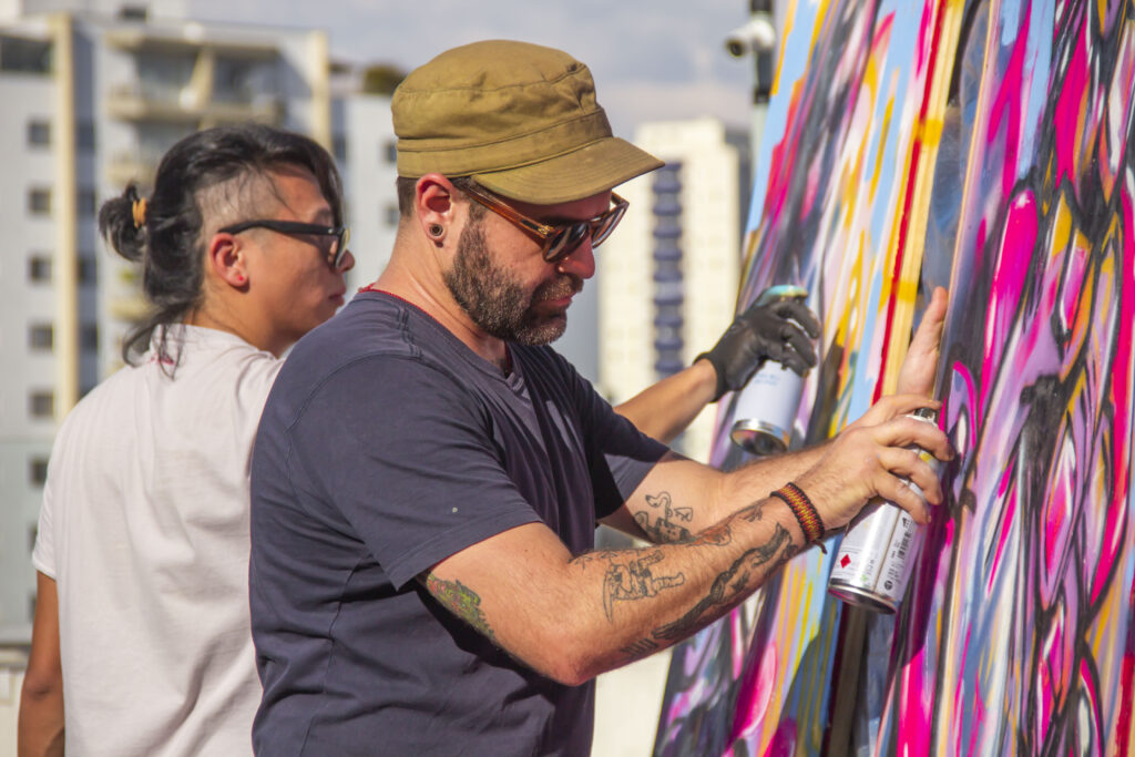 Vivência em graffiti com spray